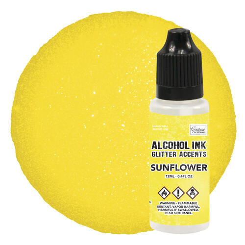 Couture Creations Alcohol Ink Glitter Accents 12ml - Sunflower