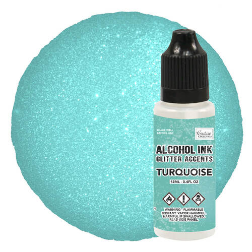 Couture Creations Alcohol Ink Glitter Accents 12ml - Turquoise