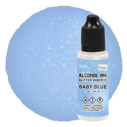 Couture Creations Alcohol Ink Glitter Accents 12ml - Baby Blue