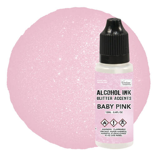 Couture Creations Alcohol Ink Glitter Accents 12ml - Baby Pink