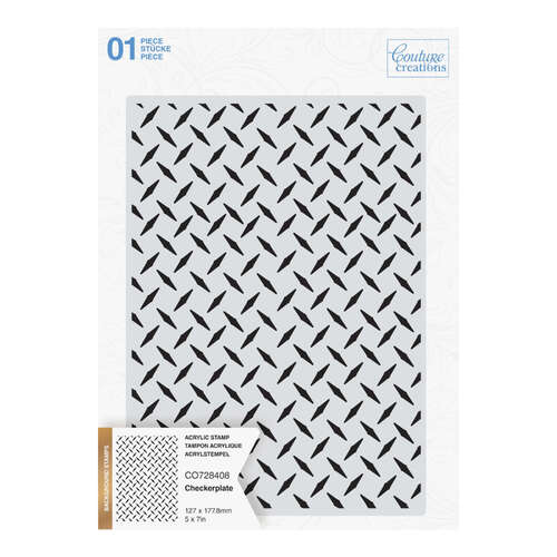 Couture Creations Stamp - Checkerplate Background 5x7 (1pc)