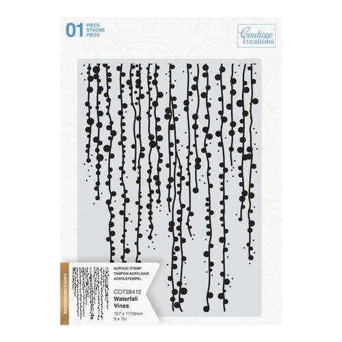 Couture Creations Stamp - Waterfall Vines Background 5x7 (1pc)