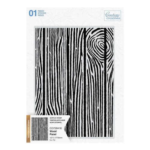 Couture Creations Stamp - Wood Panel Background 5x7 (1pc)