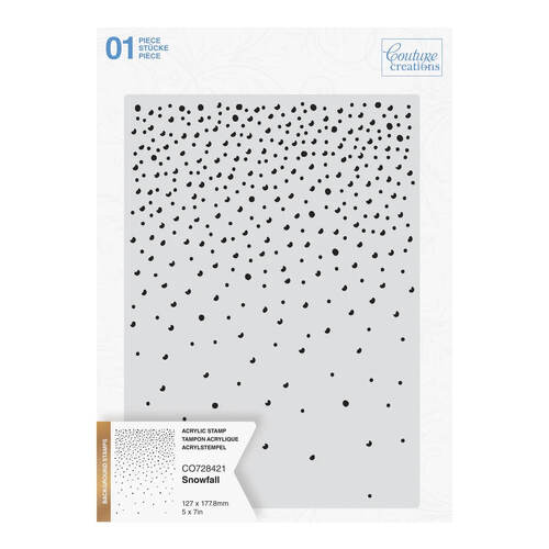 Couture Creations Stamp - Snowfall Background 5x7 (1pc)
