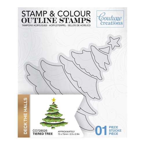 Couture Creations Stamp - Tiered Tree Outline (1pc)