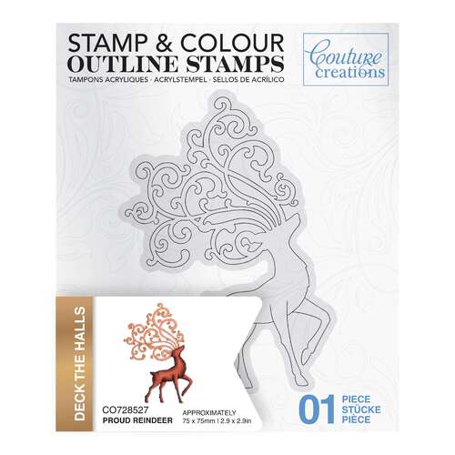Couture Creations Stamp - Proud Reindeer Outline (1pc)