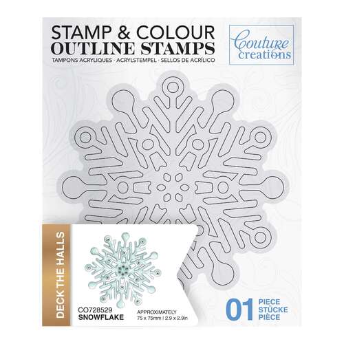 Couture Creations Stamp - Snowflake Outline (1pc)