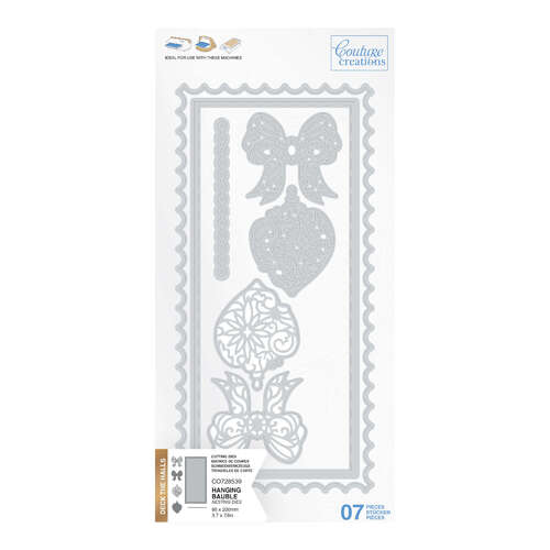 Couture Creations Nesting Dies - Hanging Bauble tall card (7pc)