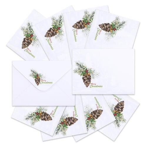 Couture Creations Christmas Envelope - Pine cone Mistletoe (4x6in, 10pc)