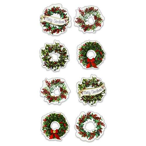 Couture Creations Christmas Embellishment - Christmas Wreath (8pc)