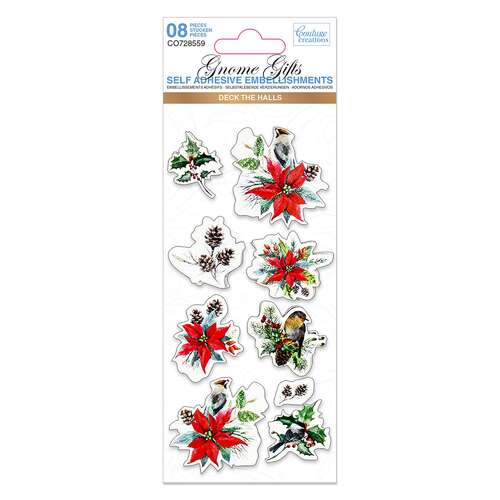 Couture Creations Christmas Embellishment - Gnome Gifts (8pc)