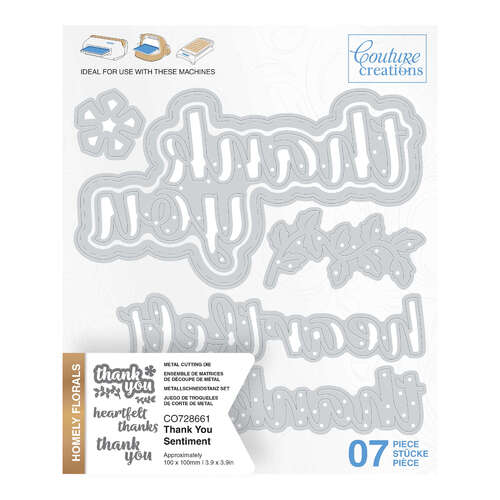 Couture Creations Dies - Thank You Sentiment Set (7pc)
