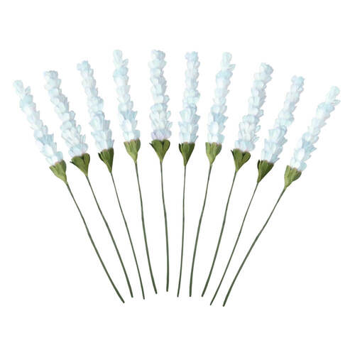 Paper Flowers - Lavender Love - 2-Tone Baby Blue Lavender Stems (10pc)