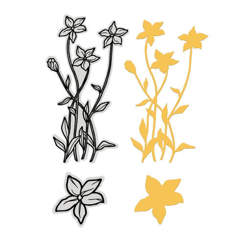 Couture Creations Stamp and Dies - Australia's Natural Beauties - Royal Bluebell