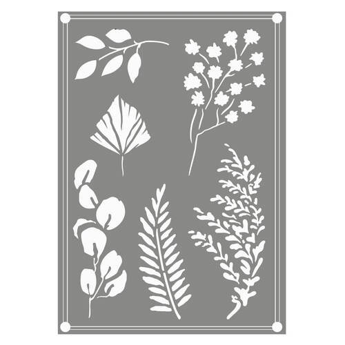 Couture Creations Stencil 2 - Earthy Delights - Mixed Leaves