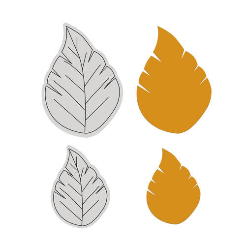 Couture Creations Stamp and Dies - Single Leaf