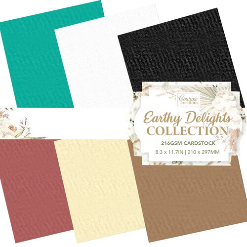 Couture Creations Collection A4 Cardstock - Earthy Delights (24 sheets, 4 x 6 colours)