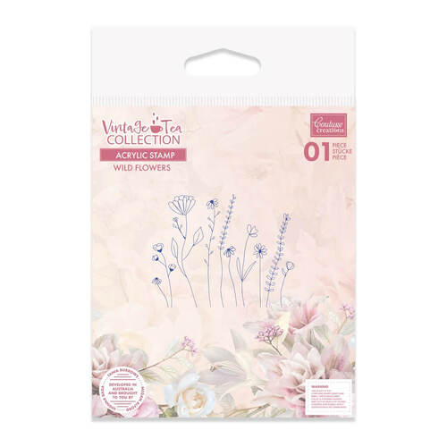 Couture Creations Stamp - Vintage Tea Collection - Wild Flowers