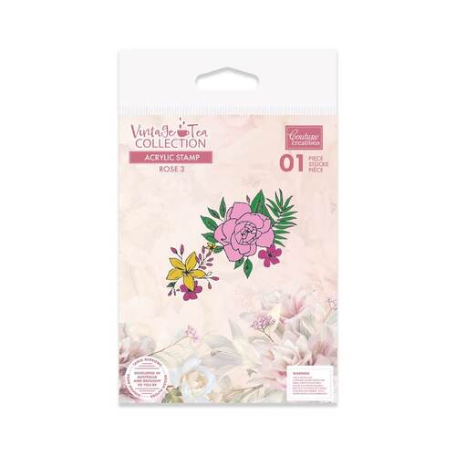 Couture Creations Stamp - Vintage Tea Collection - Rose 1
