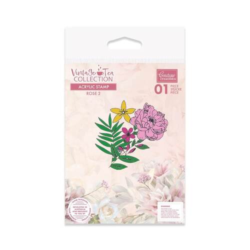 Couture Creations Stamp - Vintage Tea Collection - Rose 2