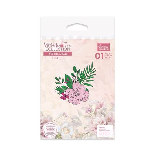 Couture Creations Stamp - Vintage Tea Collection - Rose 3