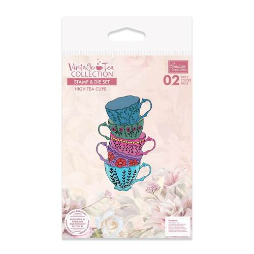 Couture Creations Stamp & Dies - Vintage Tea Collection - High Tea Cup