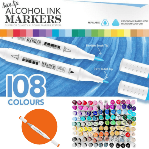 Couture Creations Twin Tip Alcohol Ink Marker - CHOOSE from 108 COLOURS