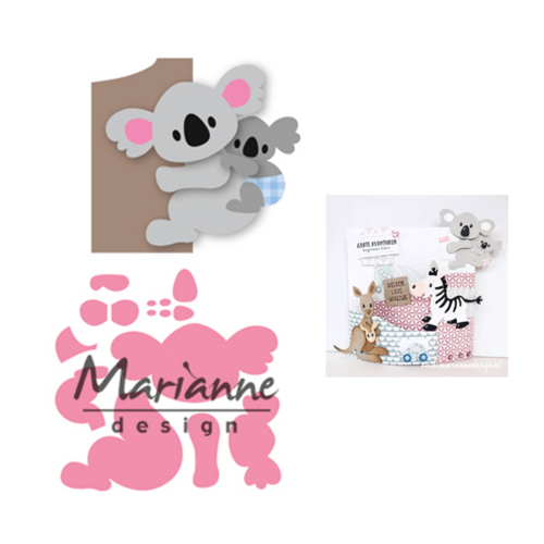 21x15x0.4 cm Marianne Design Fustella Collectables Eline's Pinguino Dies Pink Metal 