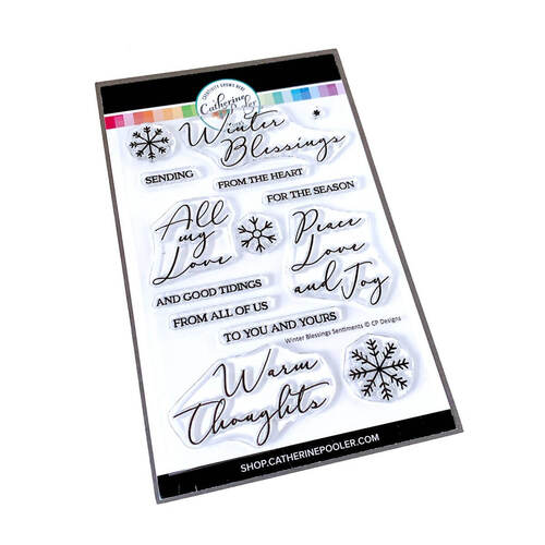 Catherine Pooler Stamps - Winter Blessings Sentiments CPS1190
