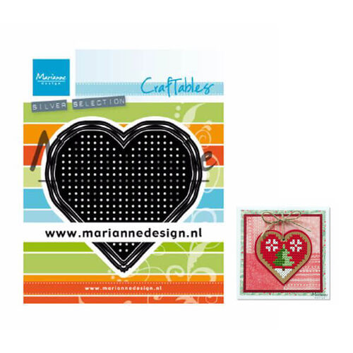 Marianne Design - Craftables Dies - Cross Stitch Heart CR1482