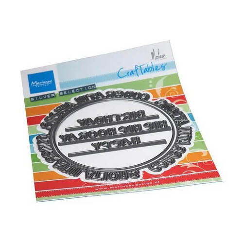 Marianne Design - Craftables Dies - Congratulations Circle by Marleen (ENG) CR1596