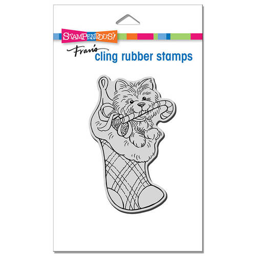 Stampendous Cling Stamp - Puppy Stocking