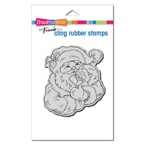 Stampendous Cling Stamp - Santa Kitten