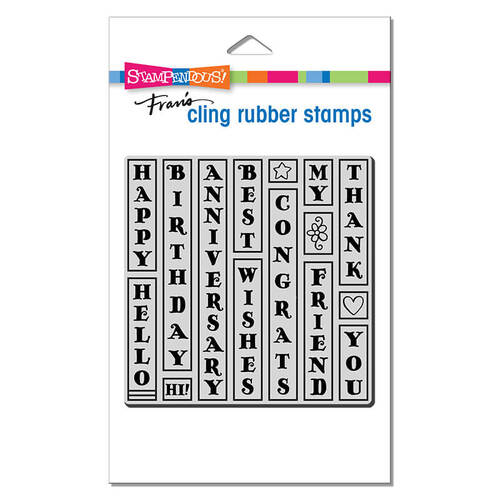 Stampendous Cling Stamp - Vertical Wishes