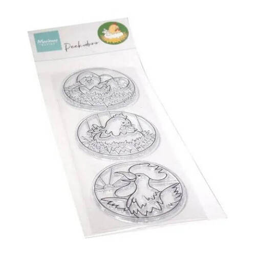 Marianne Design - Clear Stamps - Hetty's Peek-a-Boo Chicken Family CS1114
