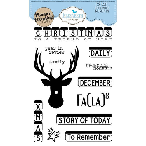 Elizabeth Craft Clear Stamps - December Moments CS140