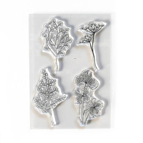 Elizabeth Crafts Clear Stamps - Flowy Florals CS209