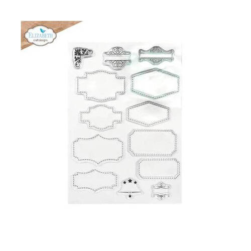 Elizabeth Craft Clear Stamps - Layered Labels CS328