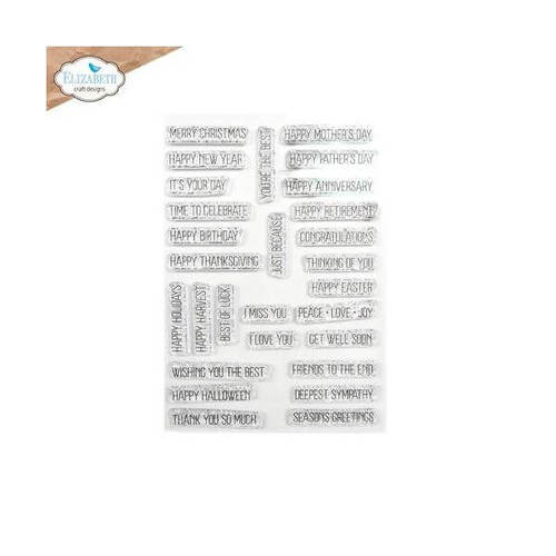 Elizabeth Craft Clear Stamps - All Occasion Sentiments CS329