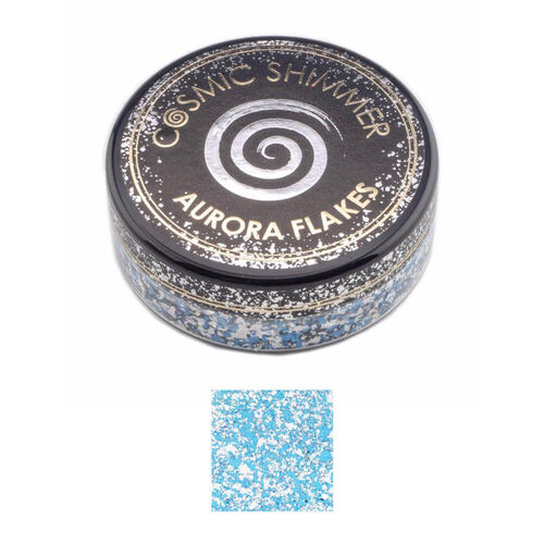 Cosmic Shimmer Aurora Flakes 50ml - Blue Ice