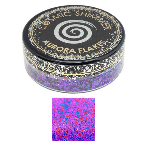 Cosmic Shimmer Aurora Flakes 50ml - Passion Pop
