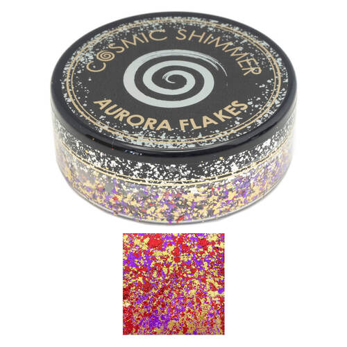 Cosmic Shimmer Aurora Flakes 50ml - Oriental Fire
