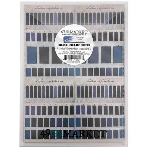 49 And Market Collage Sheets 6"X8" 40/Pkg - Color Swatch: Inkwell