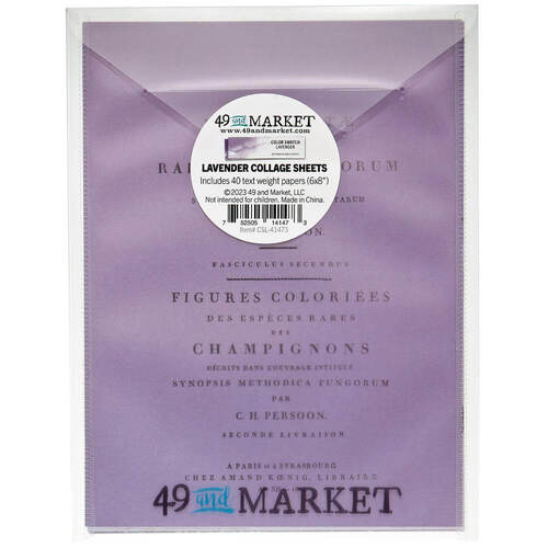49 And Market Collage Sheets 6"X8" 40/Pkg - Color Swatch: Lavender