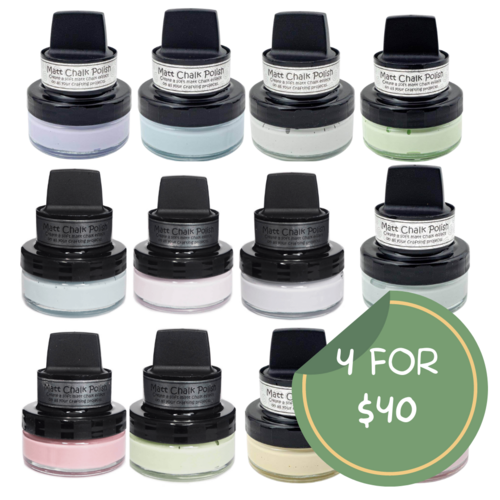 Cosmic Shimmer Matt Chalk Polish 50ml BUNDLE 4/PK