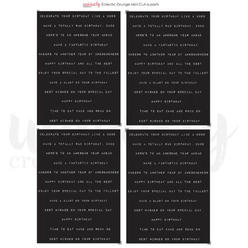 Uniquely Creative - Eclectic Grunge Cut-a-Part Sheet Mini