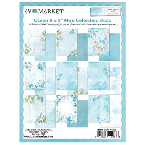 49 And Market Mini Collection Pack 6"X8" - Color Swatch: Ocean