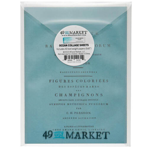 49 And Market Collage Sheets 6"X8" 40/Pkg - Color Swatch: Ocean