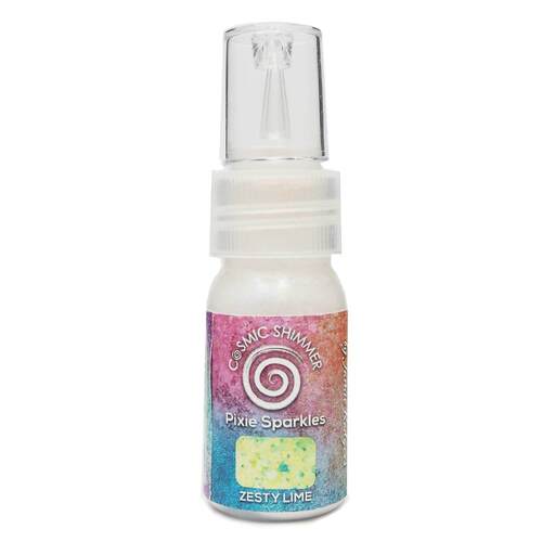 Cosmic Shimmer Pixie Sparkles 30ml - Zesty Lime (by Jamie Rodgers)