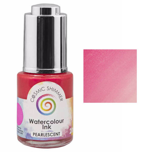 Cosmic Shimmer Pearlescent Watercolour Ink 20ml - Flamingo Pink
